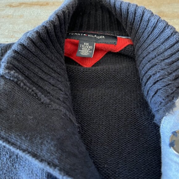 Tommy blue sweater button up xxl - Picture 2 of 4